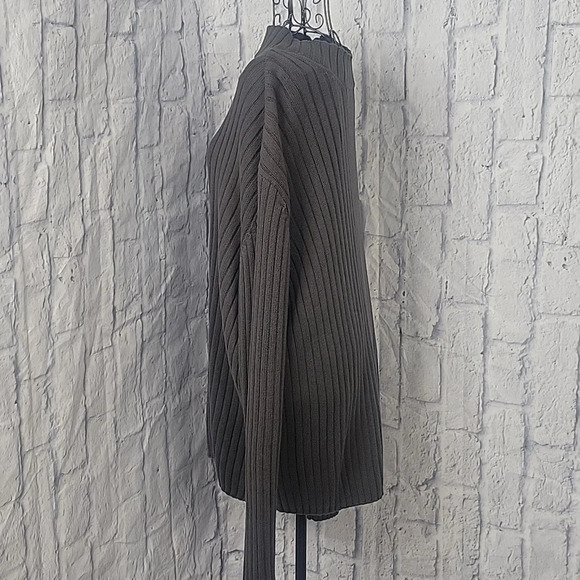 ROUTE 66 Knit Men's Mock‎ Neck Army Green Sweater XL/EG - Picture 4 of 7